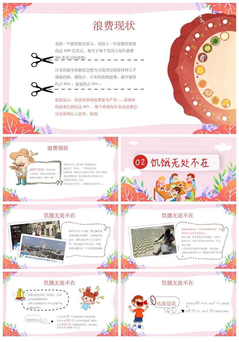 珍惜粮食主题班会PPT课件 节约粮食教育课件ppt资源 - 第2页预览