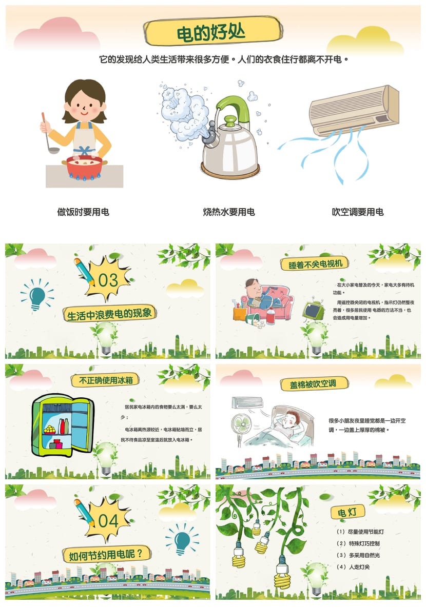 节约用电教育PPT主题班会课件 环保节能班会设计素材 - 第2页预览