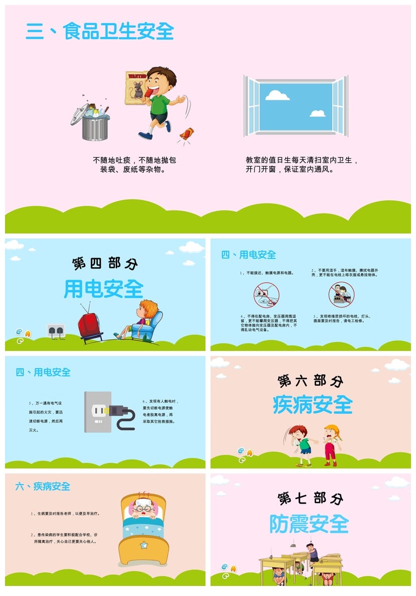 安全行为习惯养成PPT课件 班会主题设计资源 学生安全教育资料 - 第3页预览