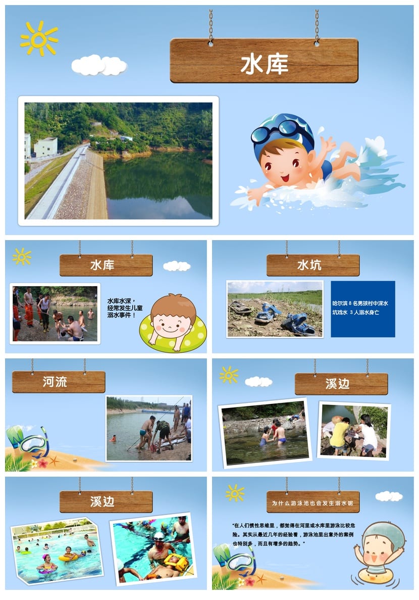 防溺水主题班会PPT课件 小学生安全教育班会ppt课件模板 - 第2页预览