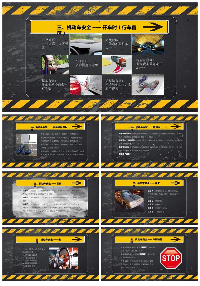 交通安全主题班会PPT课件 中小学生通用班会模板 - 第6页预览