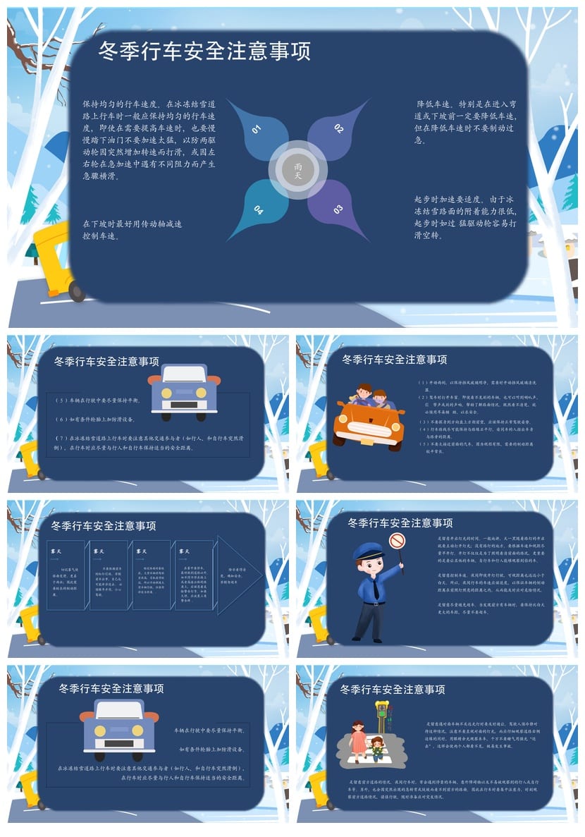 冬季交通安全教育PPT 班会通用课件 学生安全主题班会模板 - 第2页预览
