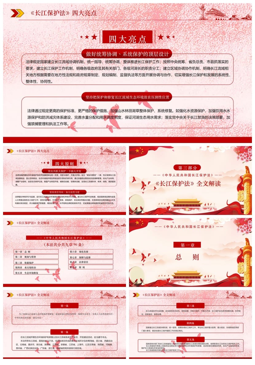 《长江保护法》课件PPT 主题班会通用PPT课件 长江保护法学习解读 - 第3页预览