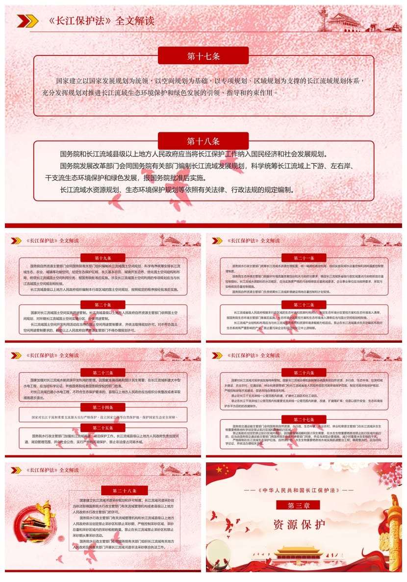 《长江保护法》课件PPT 主题班会通用PPT课件 长江保护法学习解读 - 第5页预览