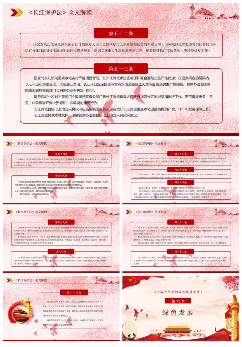 《长江保护法》课件PPT 主题班会通用PPT课件 长江保护法学习解读 - 第8页预览