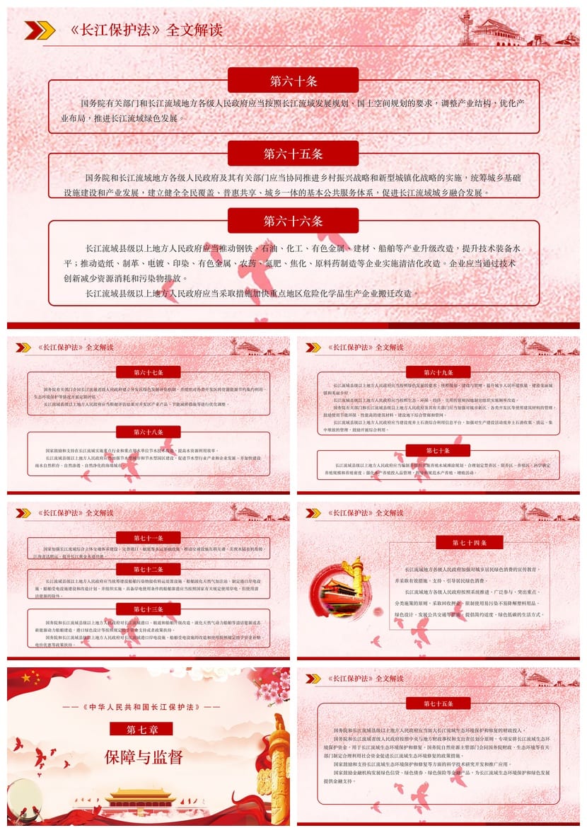 《长江保护法》课件PPT 主题班会通用PPT课件 长江保护法学习解读 - 第9页预览