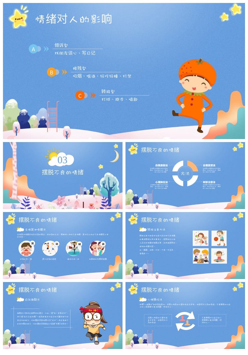 情绪管理主题班会PPT课件 我的情绪我做主通用班会模板 - 第3页预览