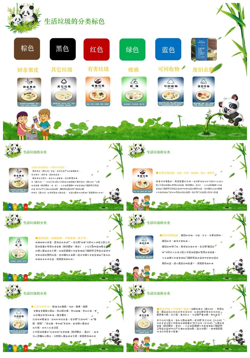 垃圾分类主题班会PPT课件 环保教育课件 学校垃圾分类班会资料 - 第3页预览