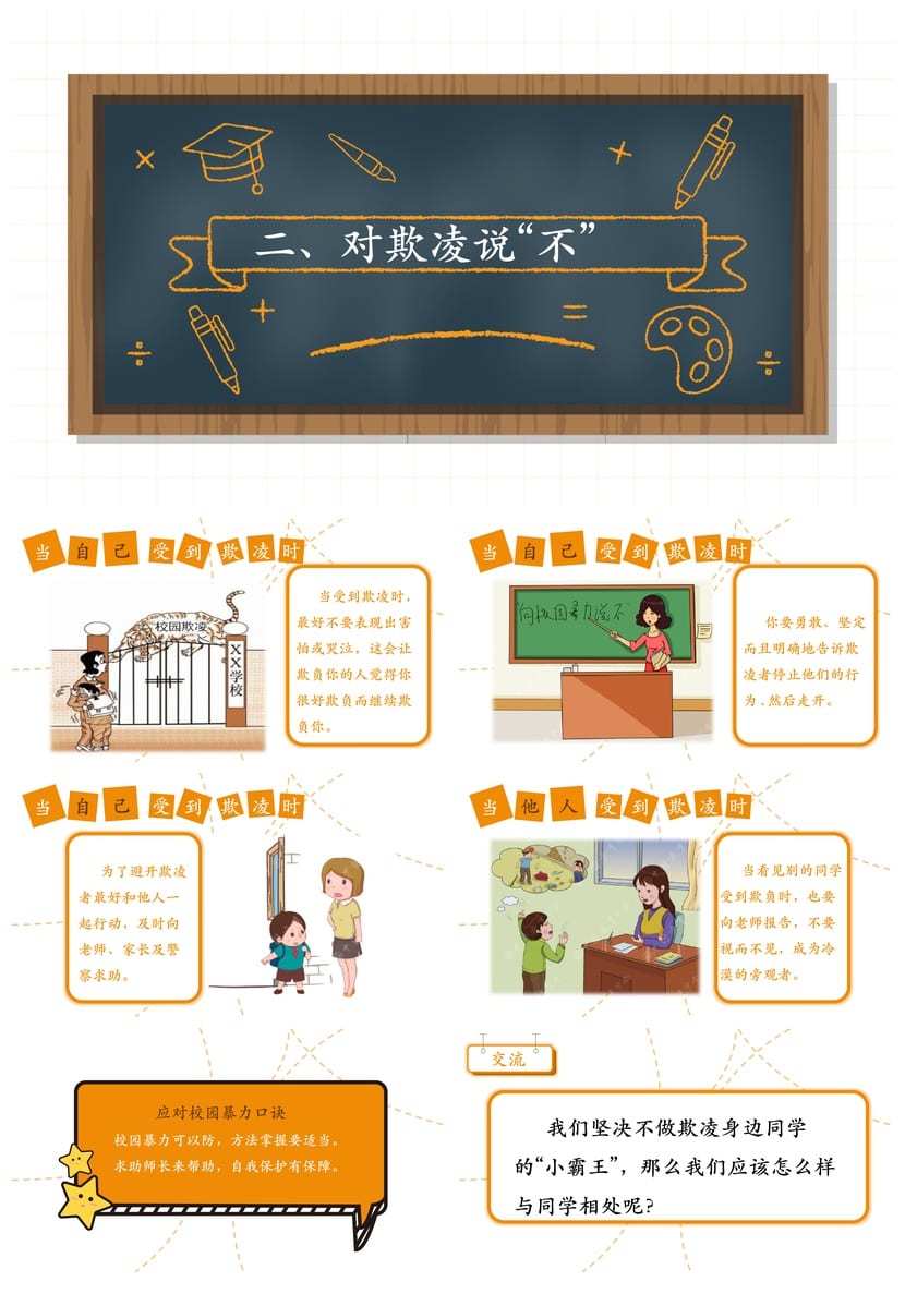 拒绝校园欺凌主题班会PPT课件 防欺凌教育班会成品资源 - 第3页预览