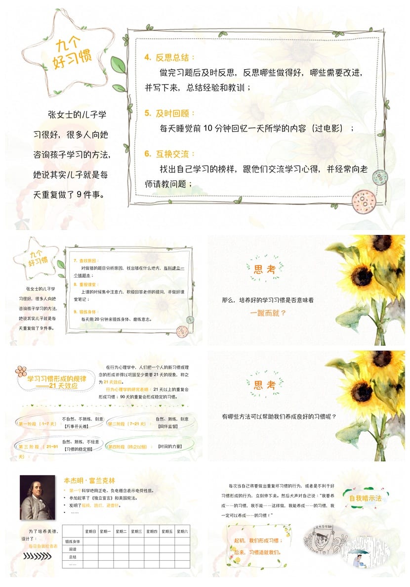 培养良好学习习惯主题班会PPT课件 高效学习方法与时间管理模板 - 第2页预览