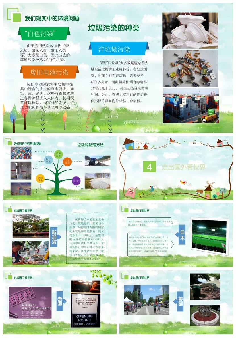 环保主题班会PPT课件 爱护家园环境保护教育课件设计素材 - 第3页预览