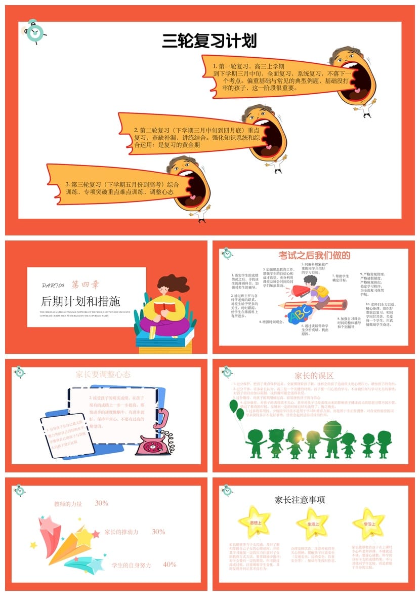 高中家长会PPT课件 主题班会设计模板资源包 - 第4页预览