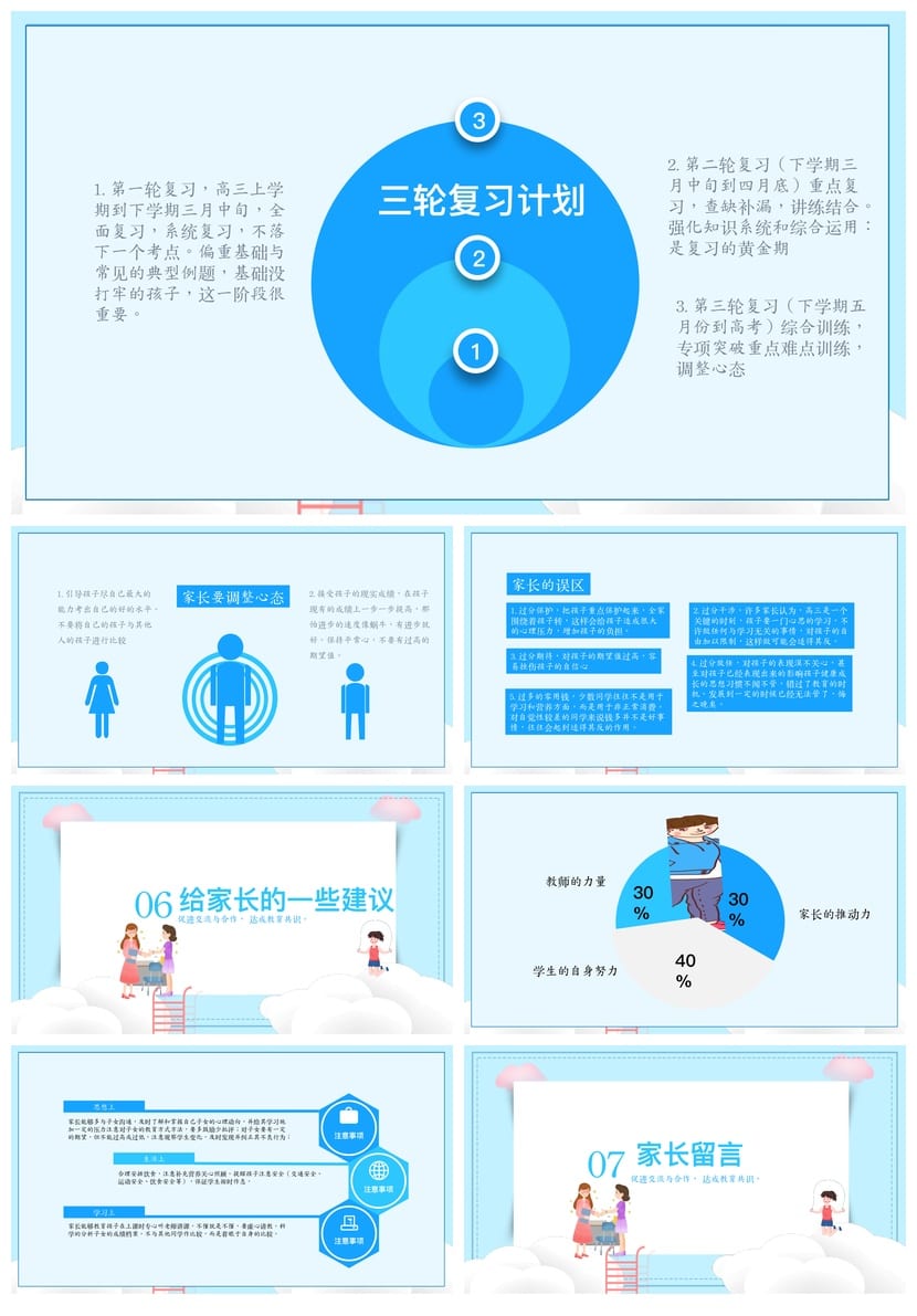 高中家长会PPT课件 主题班会篇PPT模板 家长会PPT素材 - 第4页预览