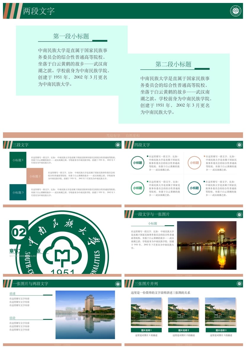 中南民族大学 开题报告与毕业答辩PPT模板 学术风素材 答辩pptx - 第2页预览