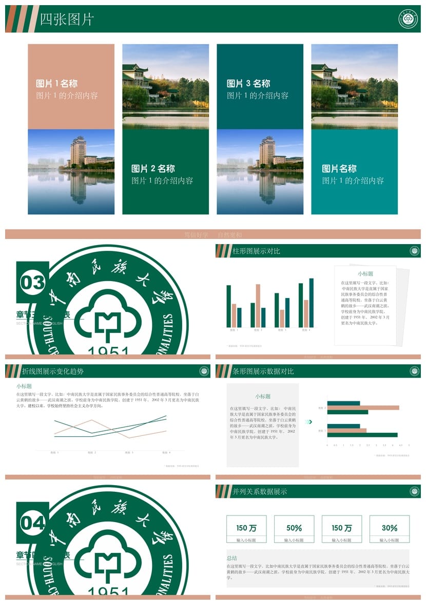 中南民族大学 开题报告与毕业答辩PPT模板 学术风素材 答辩pptx - 第3页预览