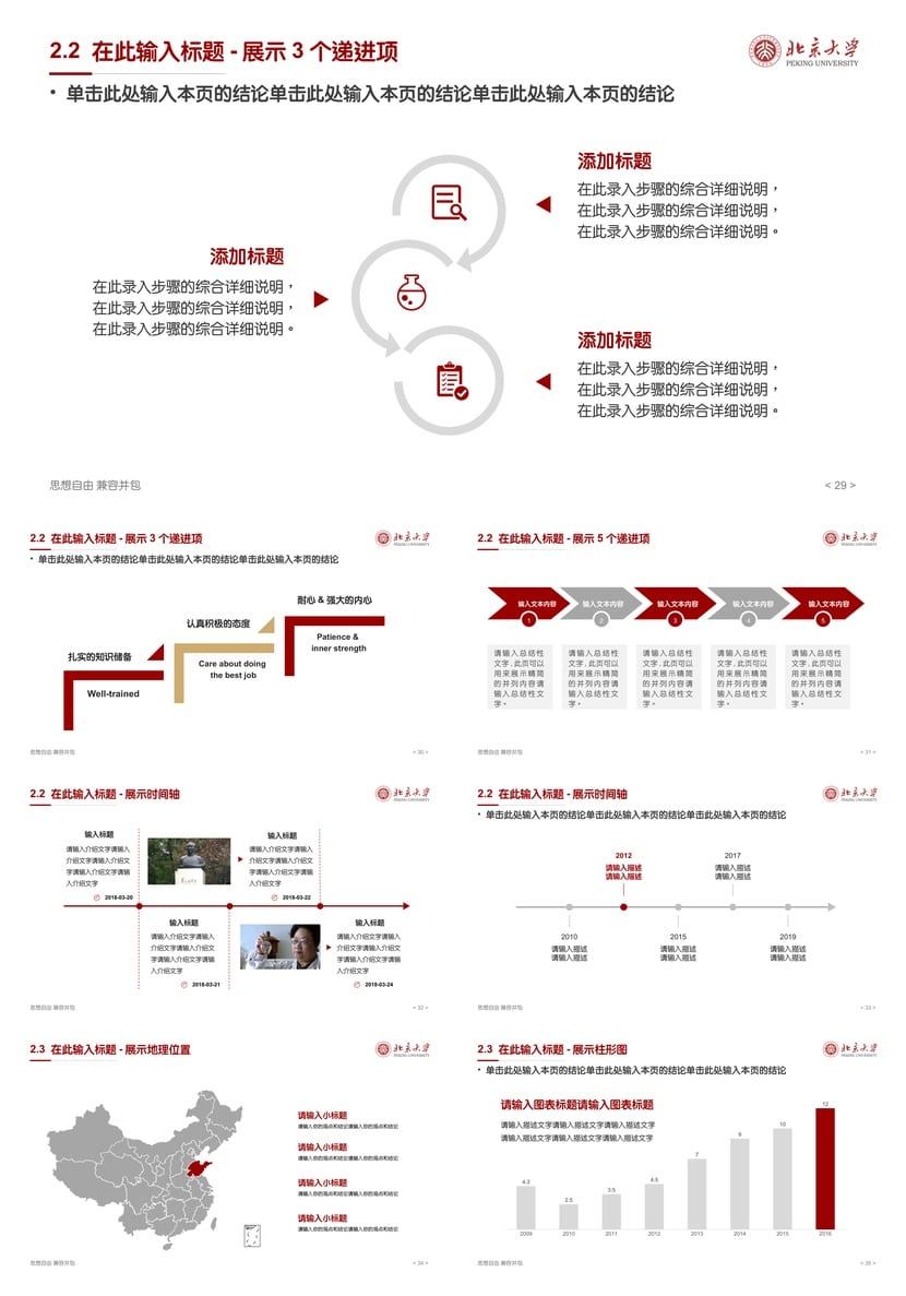 北京大学 开题报告答辩PPT模板 学术风素材 毕业论文答辩pptx素材 - 第5页预览