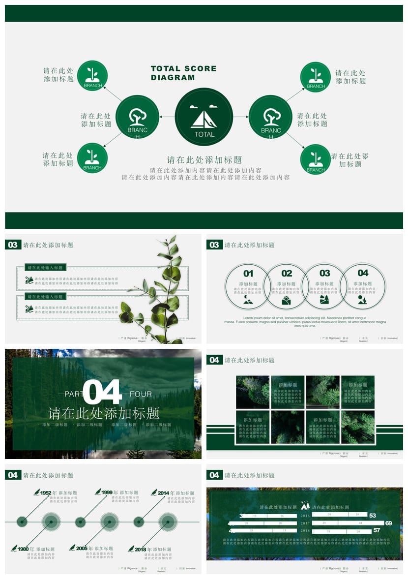 东北林业大学 开题报告PPT模板 毕业答辩学术风素材 简约设计pptx - 第3页预览