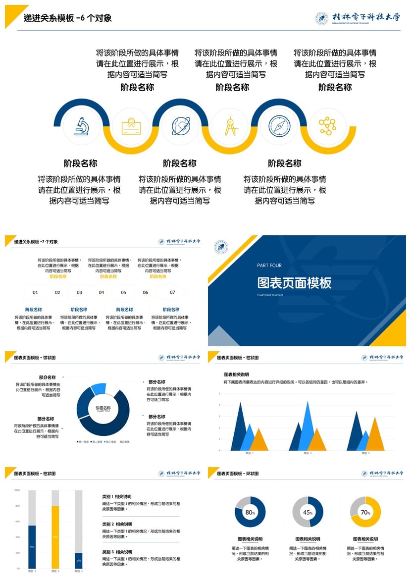 桂林电子科技大学 开题报告|毕业答辩PPT模板 学术风素材 pptx - 第8页预览