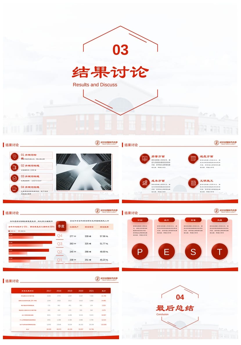 开题报告ppt模板 毕业答辩学术风素材 PPTX课件设计资源 - 第3页预览