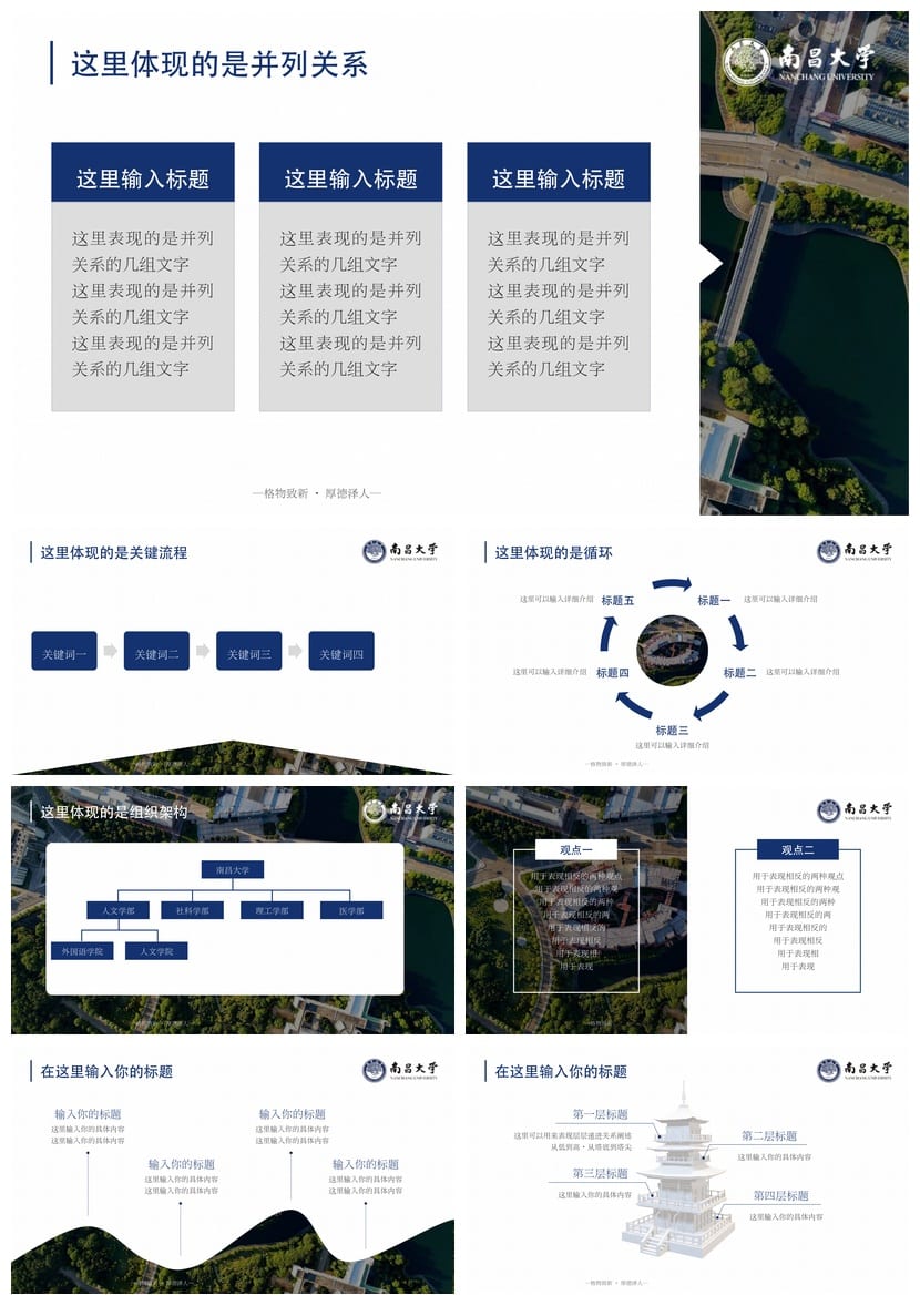 南昌大学 开题报告与毕业答辩PPT模板 学术风素材 高质量pptx设计 - 第2页预览
