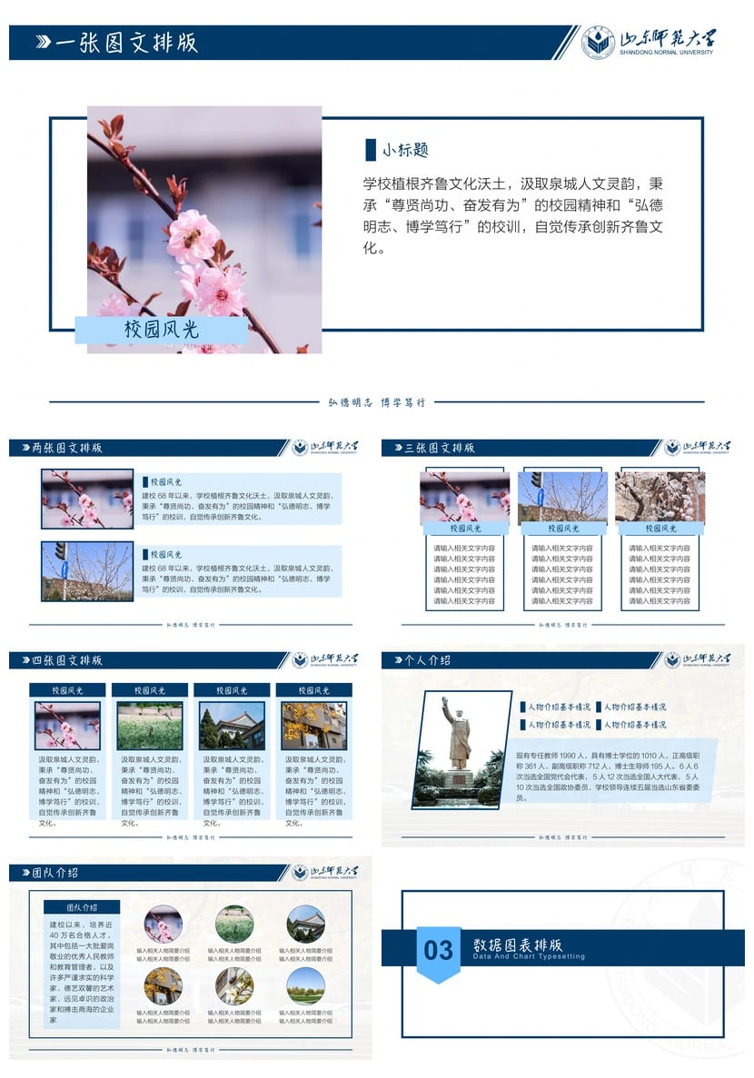 山东师范大学 开题报告毕业答辩PPT模板 学术风素材 pptx - 第3页预览