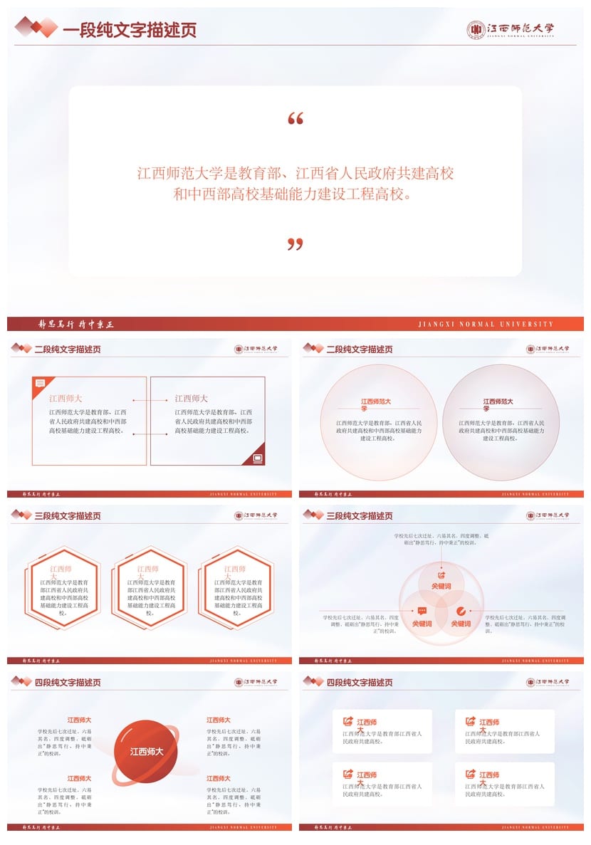 江西师范大学 学术风PPT模板 开题报告 毕业答辩素材 学术风pptx - 第3页预览