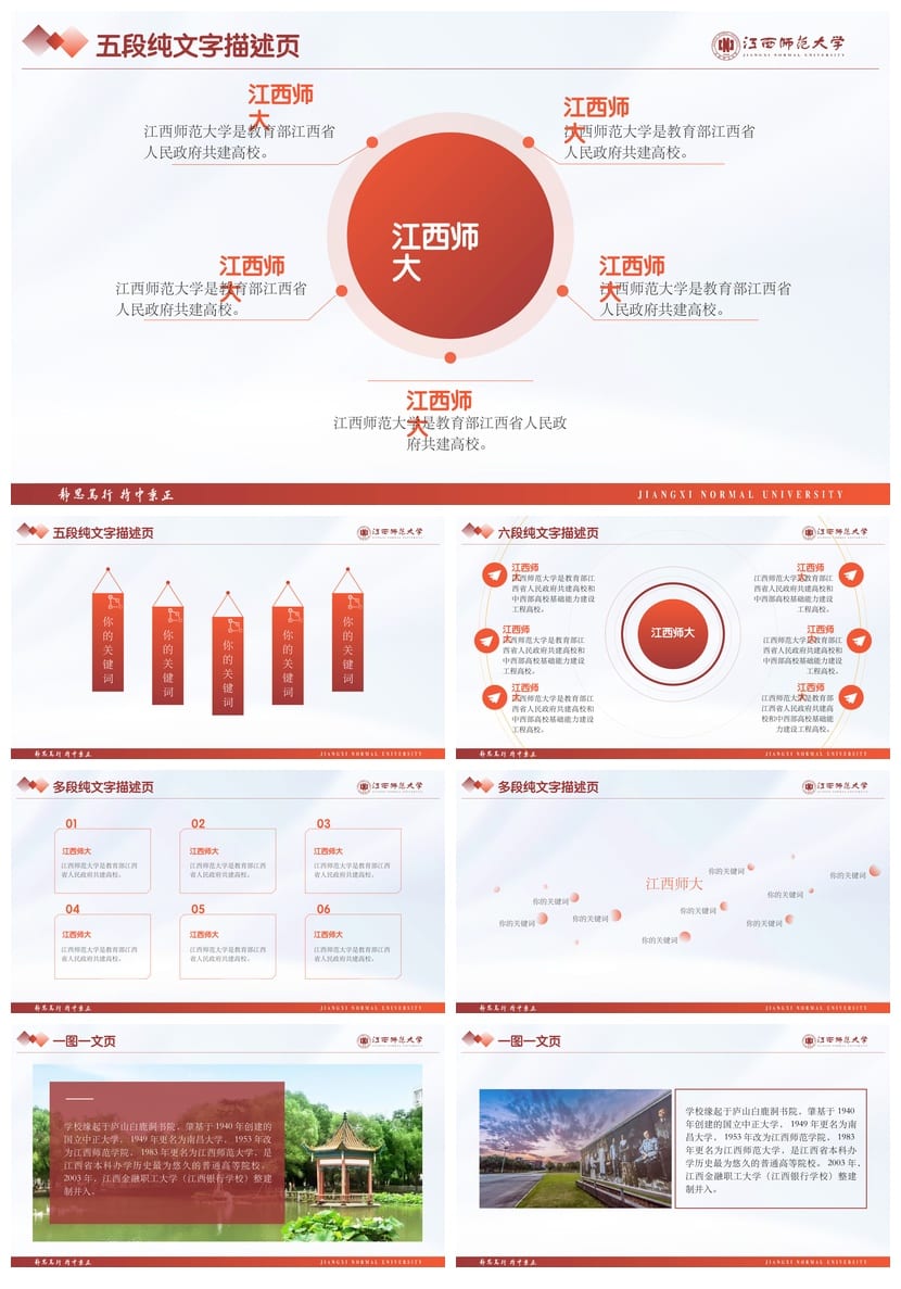 江西师范大学 学术风PPT模板 开题报告 毕业答辩素材 学术风pptx - 第4页预览