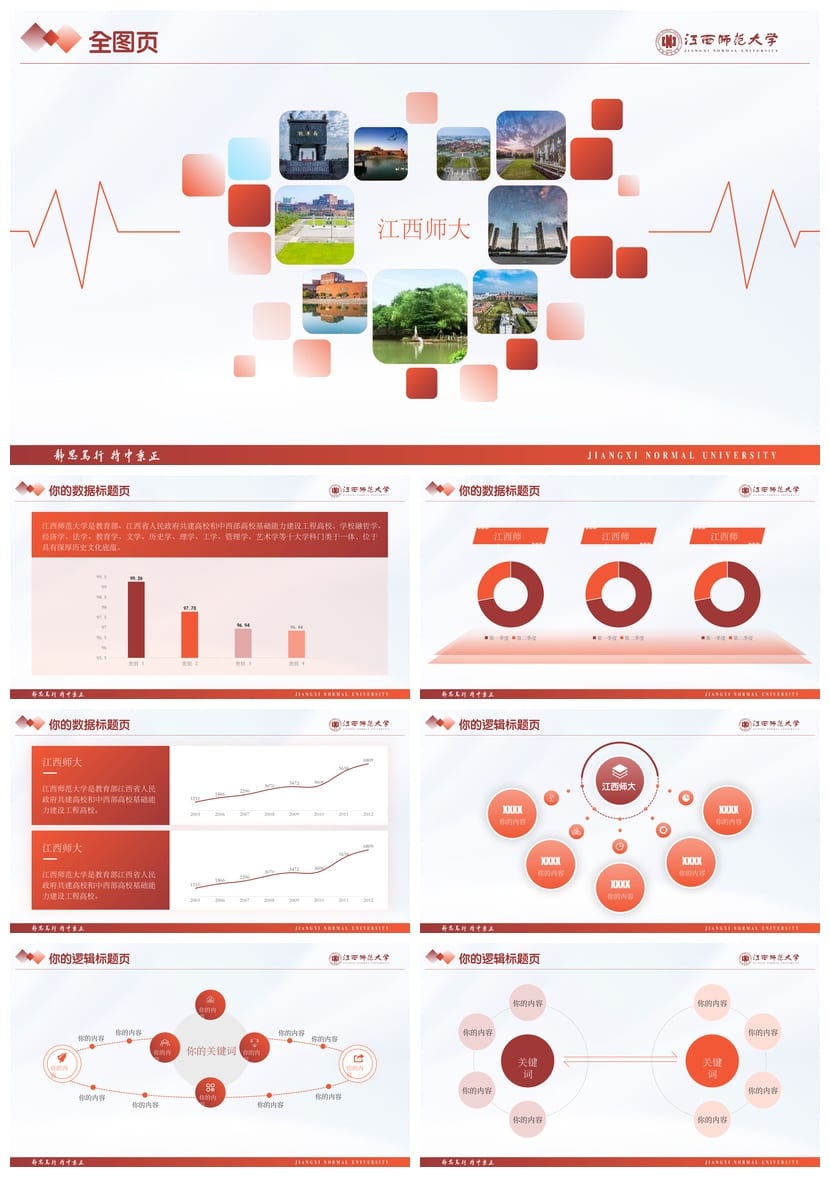 江西师范大学 学术风PPT模板 开题报告 毕业答辩素材 学术风pptx - 第7页预览
