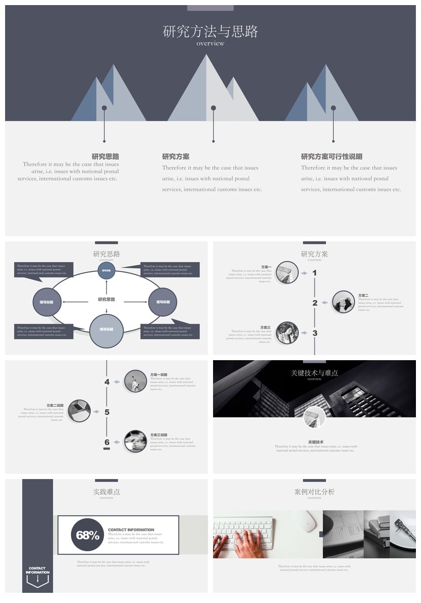 北京大学开题报告毕业答辩PPT模板 学术风素材 可编辑pptx模板 - 第3页预览