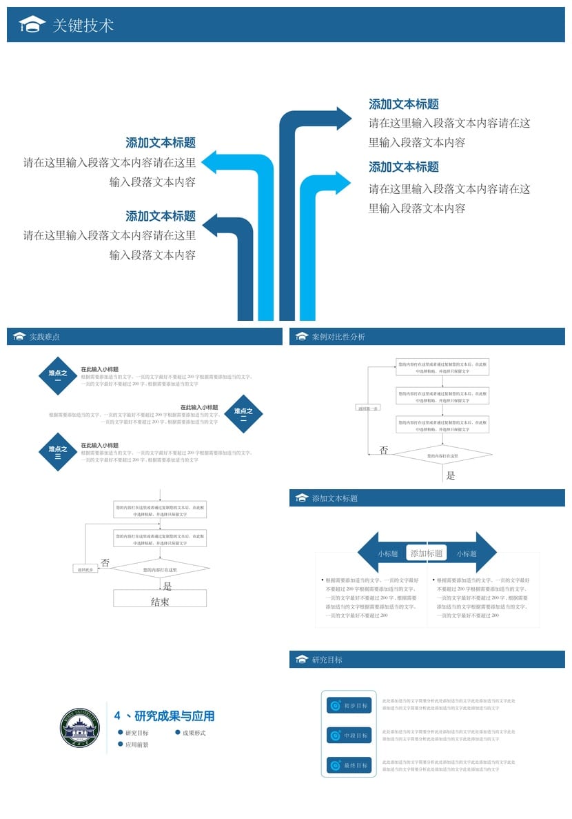 武汉大学学术风开题报告答辩PPT模板 毕业答辩素材 论文答辩pptx - 第3页预览