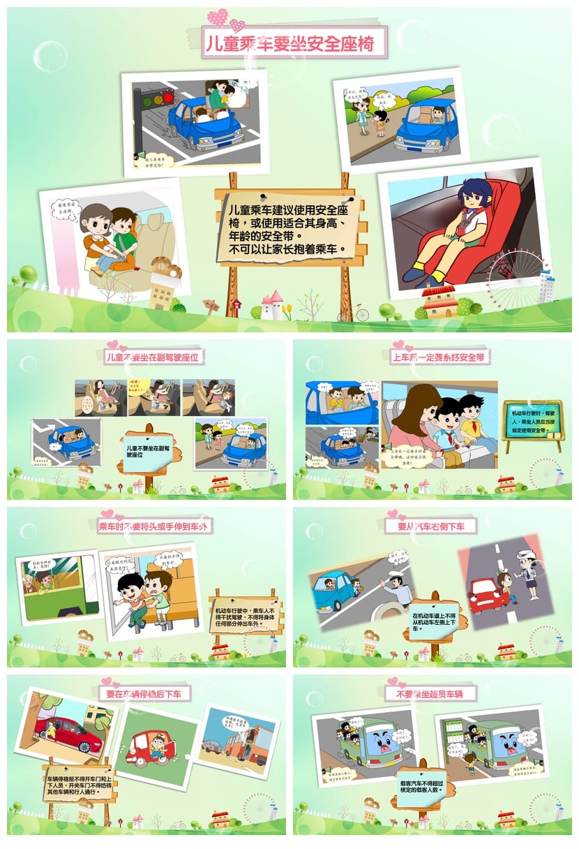 交通安全PPT模板：动态课件源文件pptx素材与教育培训资源 - 第4页预览