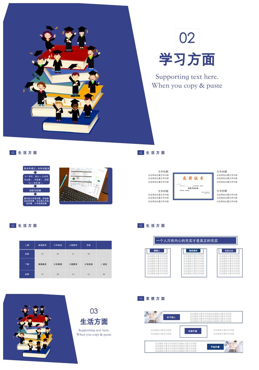 国奖答辩PPT模板 国家奖学金答辩素材 保研评优ppt模板 - 第2页预览