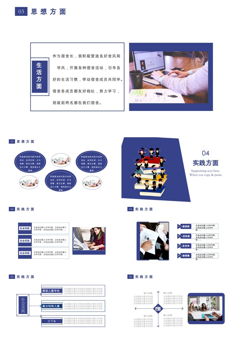 国奖答辩PPT模板 国家奖学金答辩素材 保研评优ppt模板 - 第3页预览