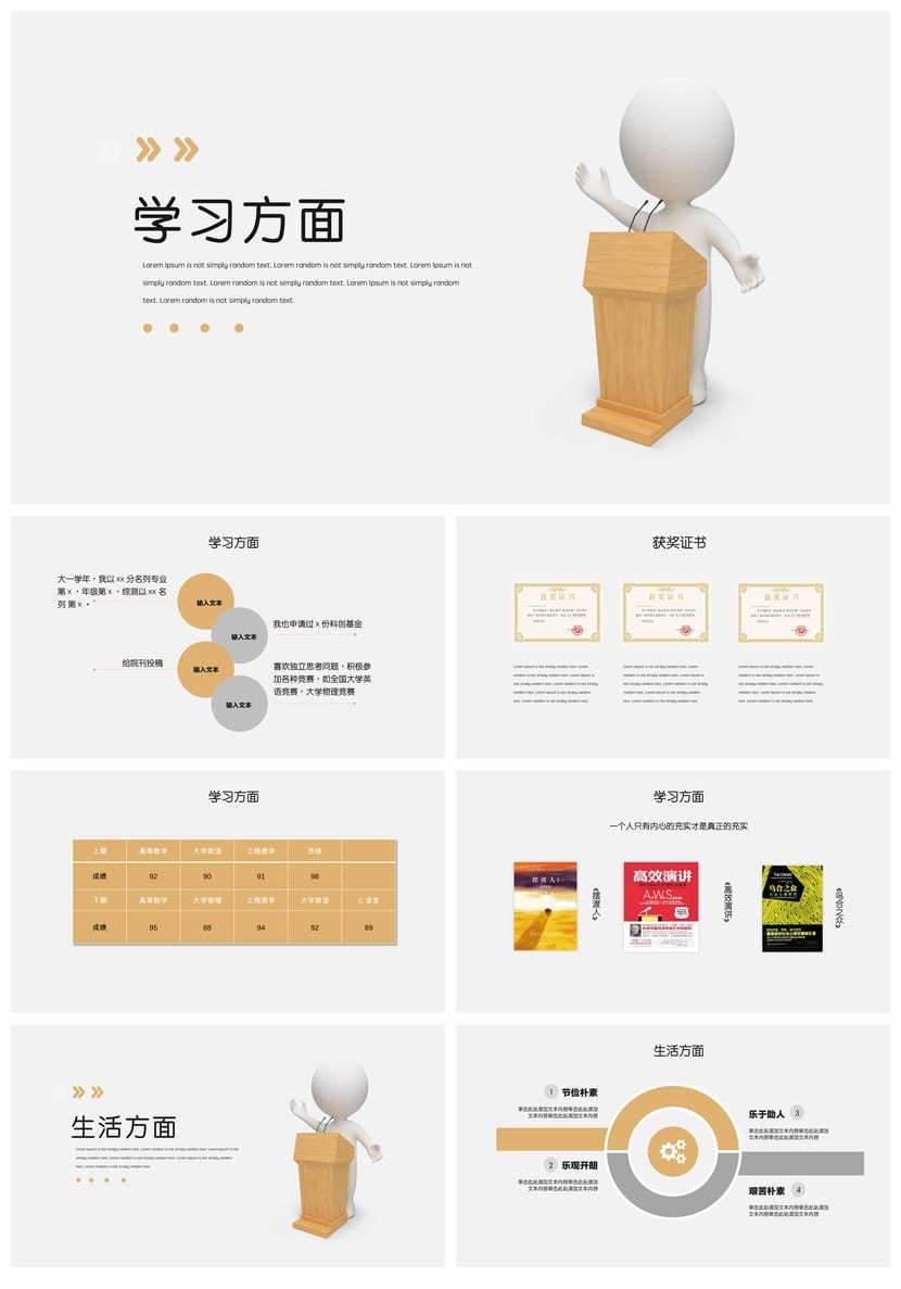 国奖答辩PPT模板 国家奖学金答辩素材 保研答辩PPT范文 - 第2页预览