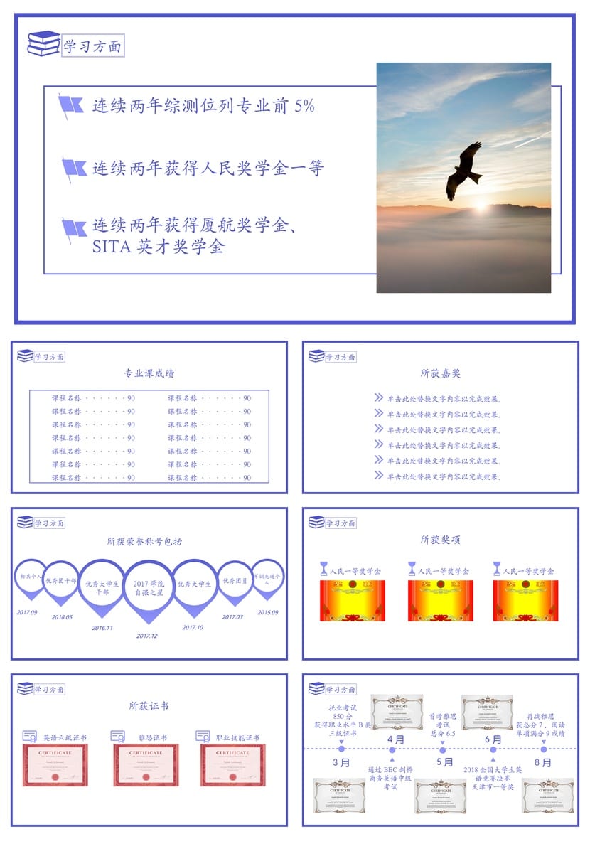 国奖答辩PPT模板 国家奖学金答辩素材pptx 精品设计范本 - 第2页预览