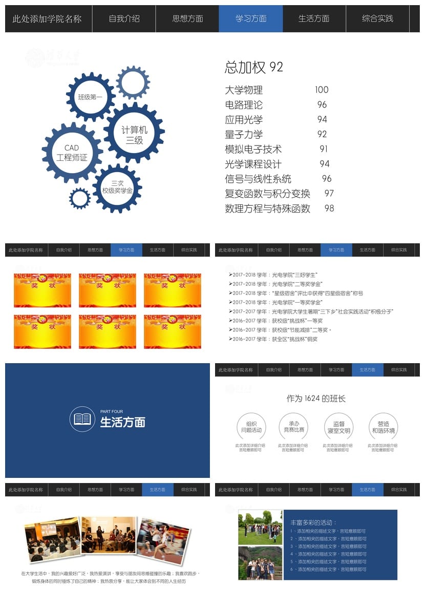 国奖答辩PPT模板 国家奖学金答辩范本素材pptx - 第2页预览
