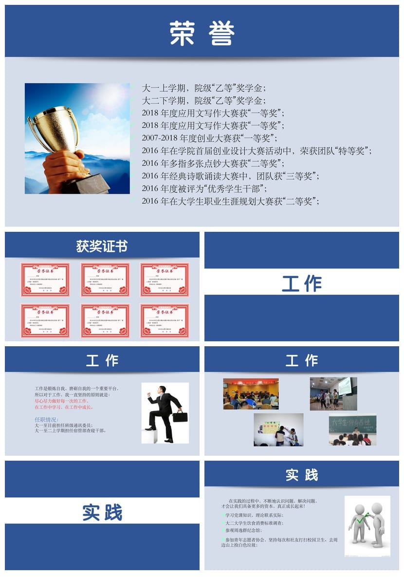 国奖答辩PPT模板国家奖学金答辩PPT素材成品 - 第2页预览