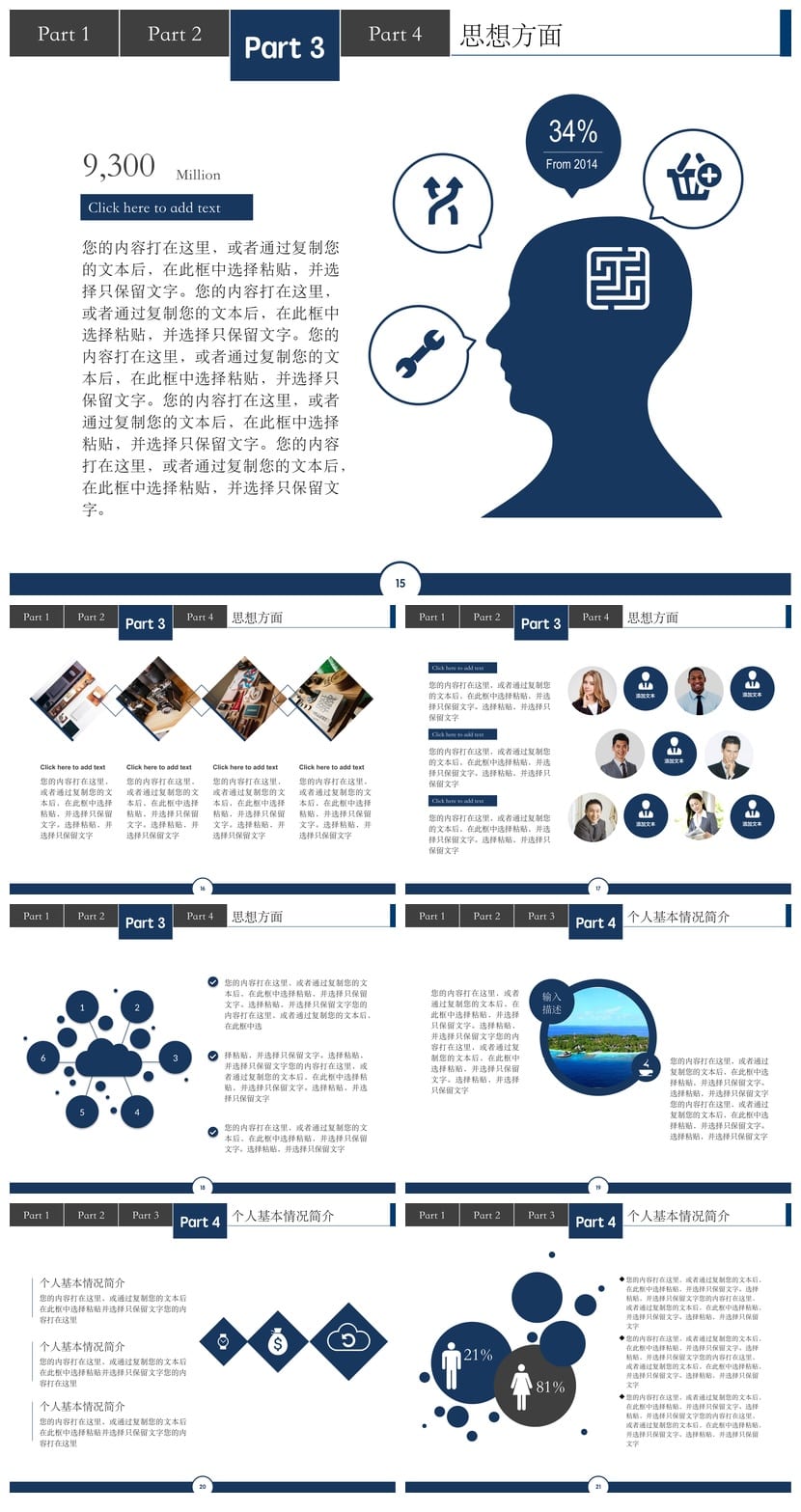 国奖答辩PPT模板 国家奖学金答辩素材 PPTX源文件 - 第3页预览