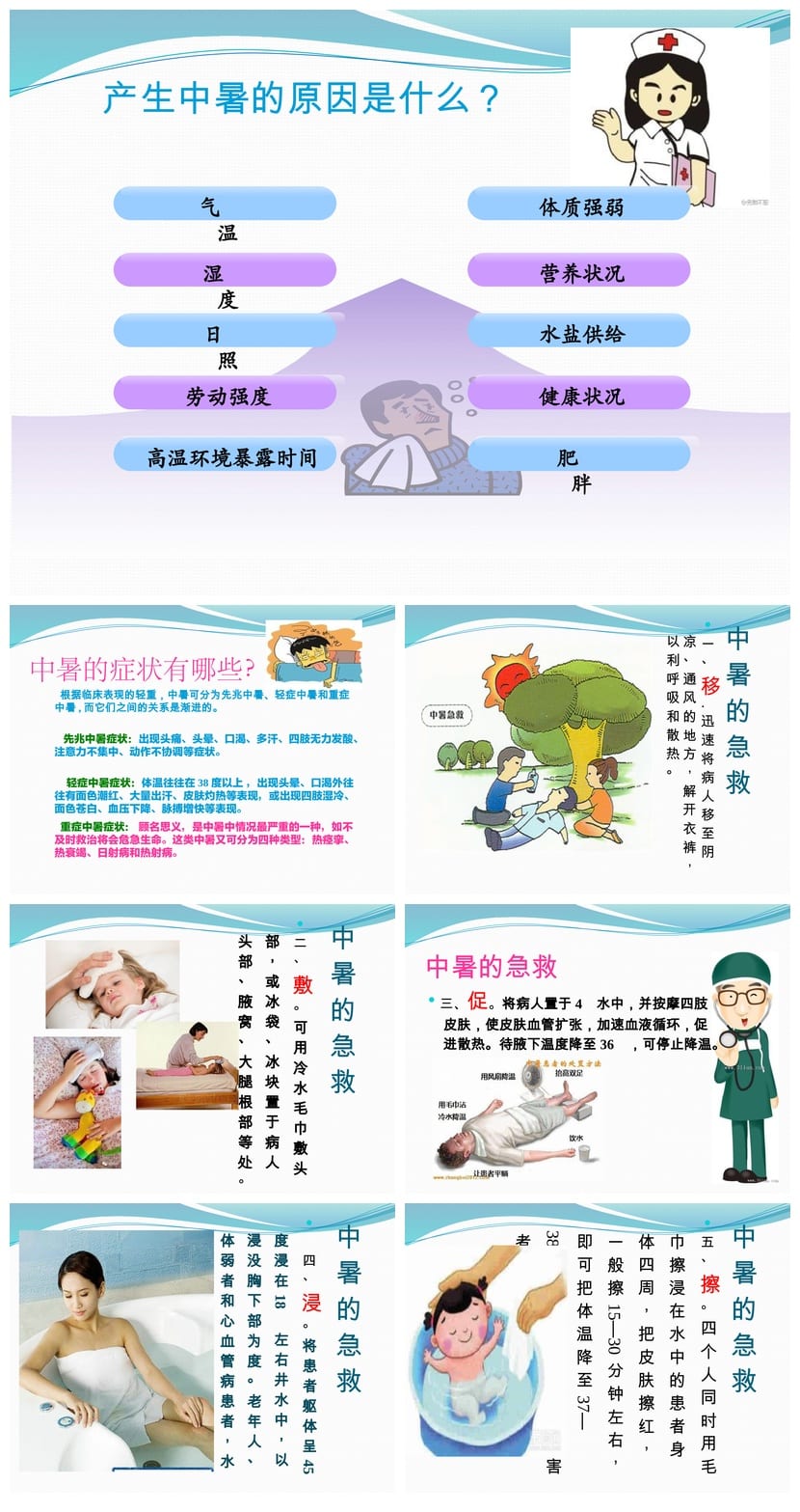 夏季防暑降温PPT模板 高温防护pptx素材 企业培训课件源文件 - 第2页预览