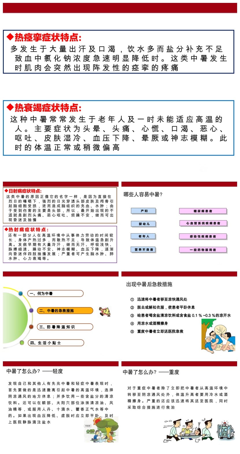 夏季防暑降温PPT模板 高温防护教育培训课件pptx源文件 - 第2页预览