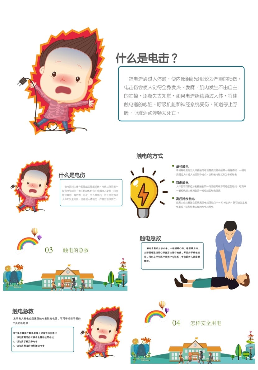 用电安全培训PPT素材模板：电气安全教育课件设计资源 - 第2页预览