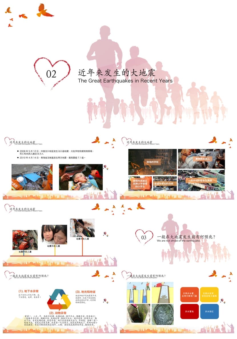 防地震PPT模板 安全教育课件素材 应急演练pptx资源 - 第2页预览