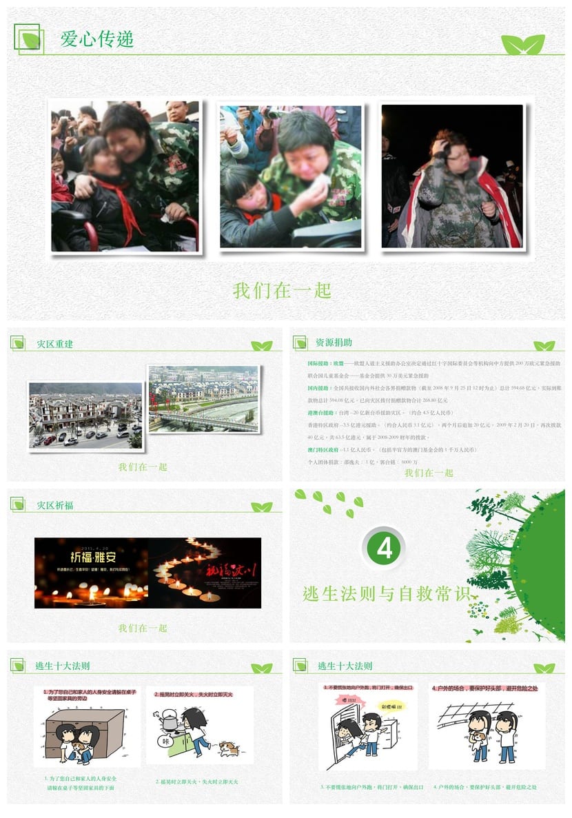 防地震安全教育PPT模板pptx素材 应急演练课件防灾减灾培训 - 第4页预览