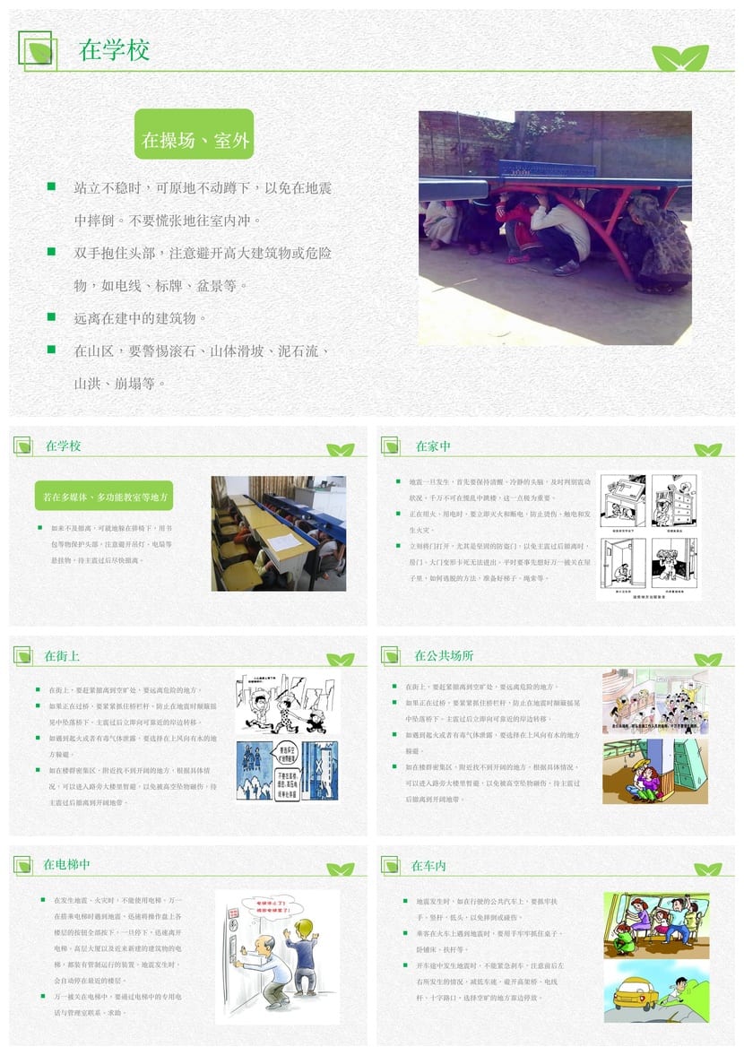 防地震安全教育PPT模板pptx素材 应急演练课件防灾减灾培训 - 第6页预览