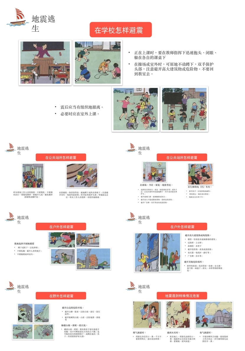 防地震PPT模板 安全教育课件 抗震救灾主题班会素材 - 第3页预览