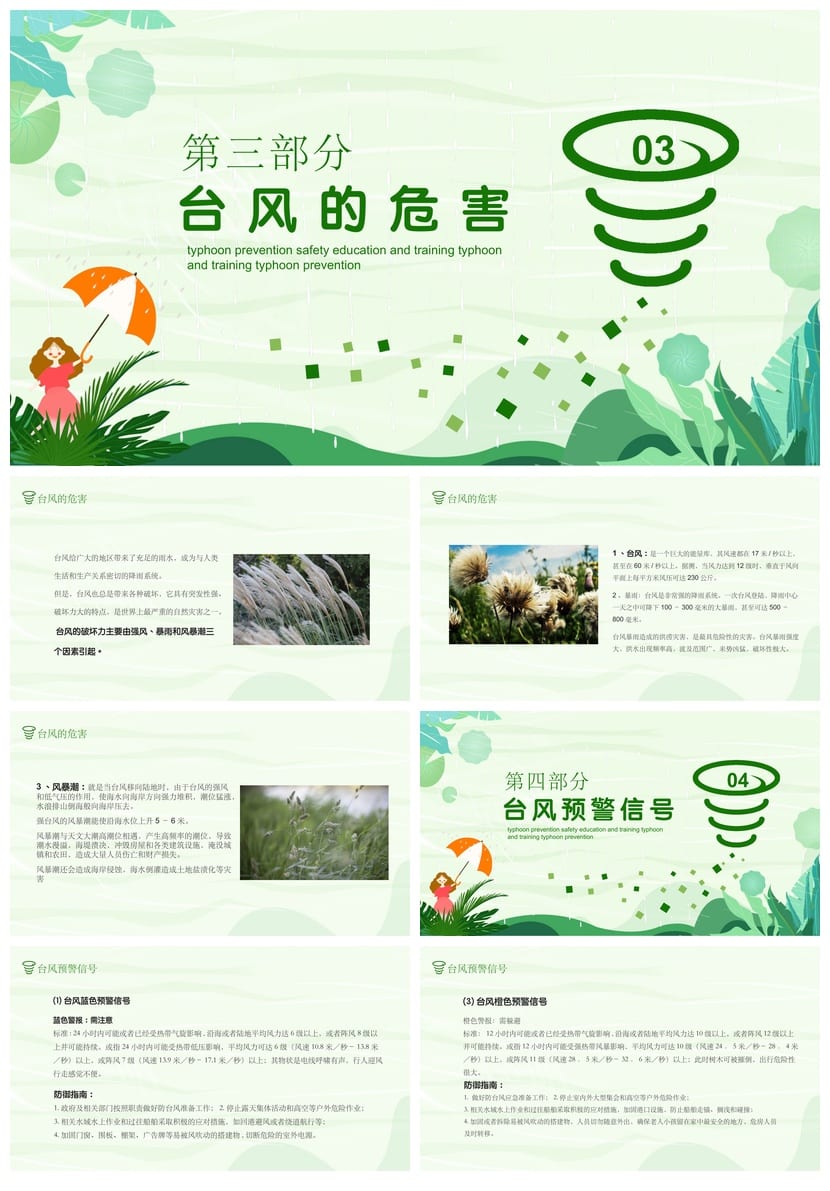 防洪防汛防台PPT模板pptx源文件 防汛抗洪课件设计素材 - 第2页预览