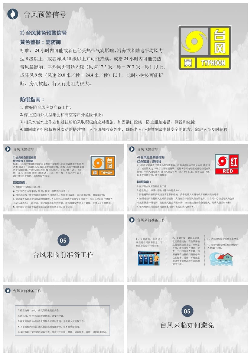 防汛防台PPT模板 防洪应急预案pptx课件素材 - 第3页预览