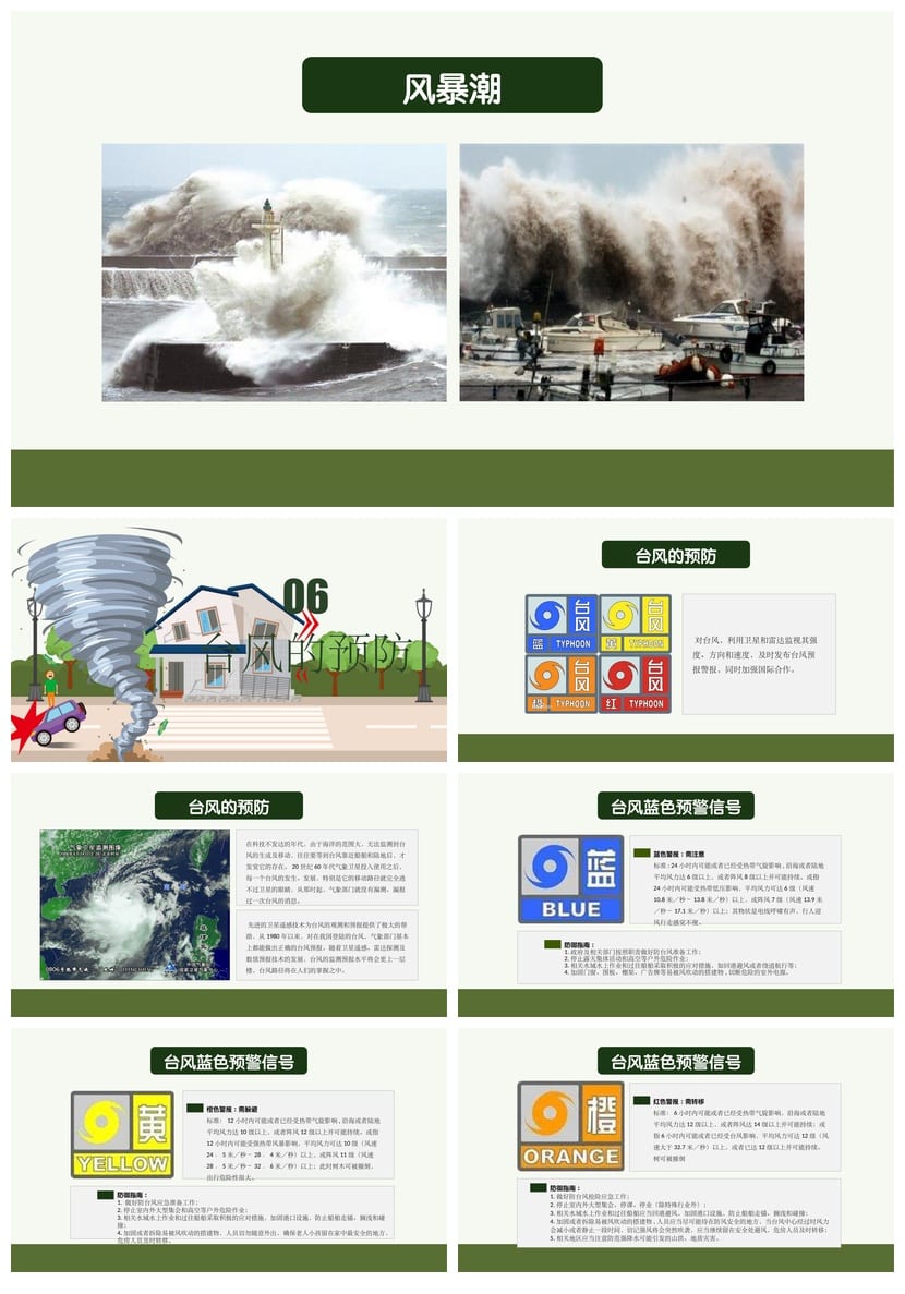 防洪防汛防台PPT课件|应急演练培训|pptx素材|防汛安全教育模板 - 第4页预览
