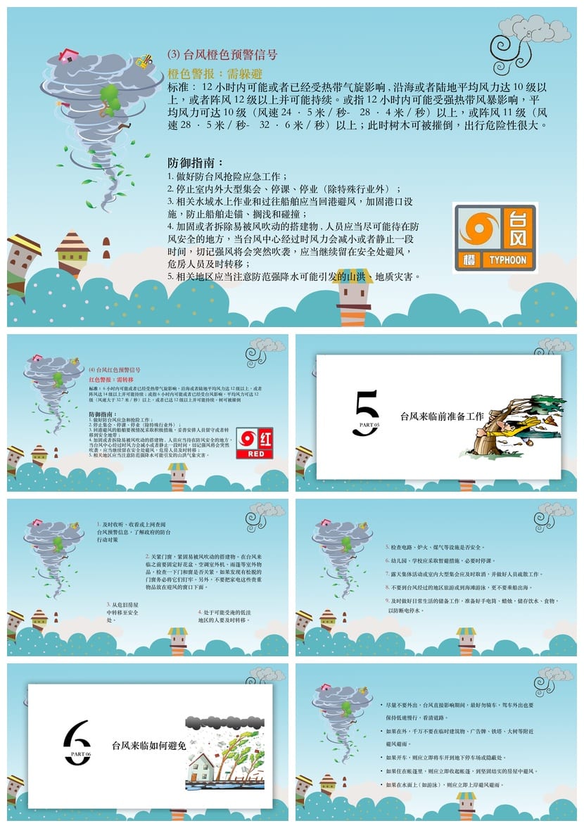 防洪防汛防台PPT模板 应急抢险预案源文件pptx素材 - 第3页预览
