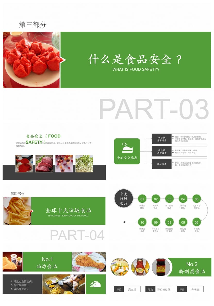 食品安全PPT源文件 pptx素材模板与培训课件制作 - 第3页预览